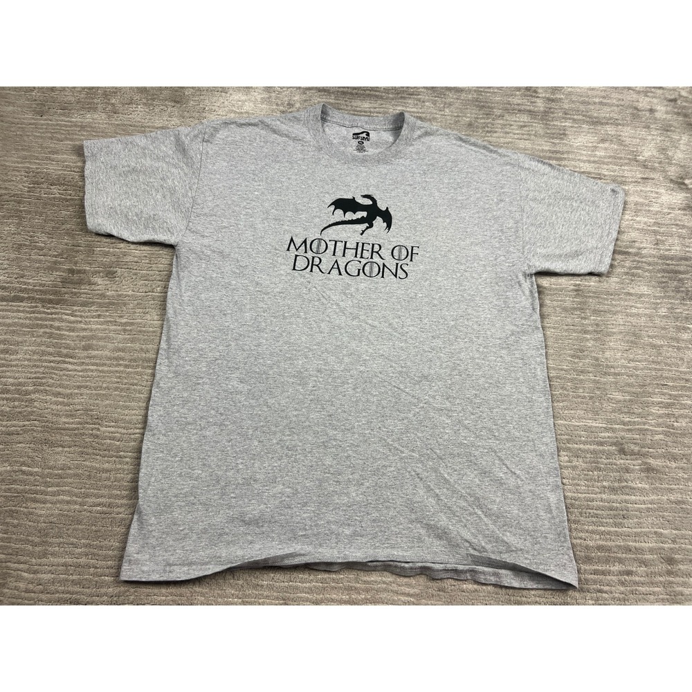 Surf Style T-Shirt Mens XL Grey Mother of Dragons Game of Thrones Graphic Tee